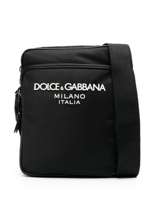 Dolce & Gabbana sac à bandoulière à logo - Noir