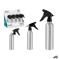 Verstuiverfles Berilo 37581 37581 Zwart Zilverkleurig Aluminium Polypropyleen 300 ml (12 Stuks)