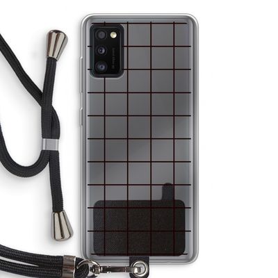 Rooster: Samsung Galaxy A41 Transparant Hoesje met koord