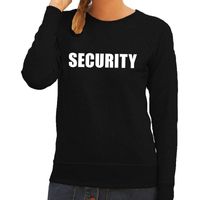 Security tekst sweater / trui zwart voor dames