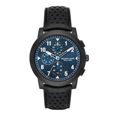 Horlogeband Michael Kors MK8547 Leder Zwart 22mm