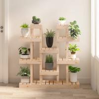 Plantenstandaard 104,5x25x109,5 cm massief grenenhout