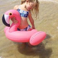 Kinderen zomer Water pret opblaasbare Flamingo vormige zwembad zwemmen-Ride-on Ring drijvers buitendiameter: 87cm