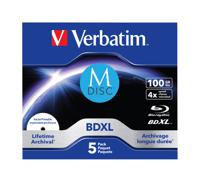 Verbatim 43834 M-Disc Blu-ray 100 GB 1 stuk(s) Jewelcase Bedrukbaar