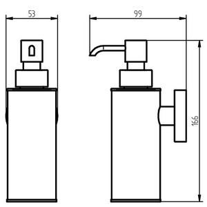 Haceka Kosmos TEC zeepdispenser Roestvrijstaal