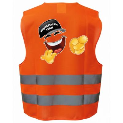 Vrijgezellen team / feest hesje - oranje - reflecterende strepen - voor volwassenen