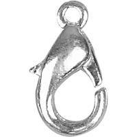 Creativ Company Karabijnhaken, l: 12 mm, verzilverd, 5 stuk/ 1 doos