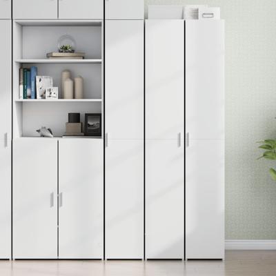 Hoge kast 30x42,5x185 cm bewerkt hout wit
