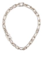 Balenciaga collier en chaîne à logo - Argent