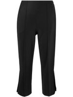 Materiel pantalon en laine mélangée à coupe crop - Noir