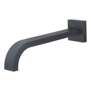 Wiesbaden Rombo inbouw uitloop 25 cm messing zwart mat