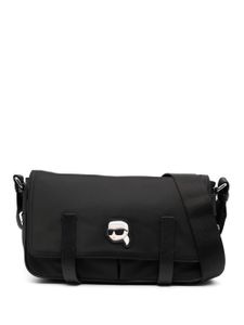 Karl Lagerfeld sac porté épaule à patch Ikonik Karl - Noir