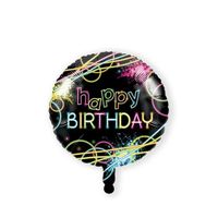 Folieballon Happy Birthday Neon - 46 cm
