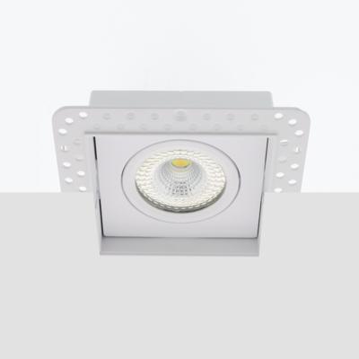 Bella Ondiepe LED inbouw 40mm trimless spot kantelbaar 7Watt vierkant WIT IP65 dimbaar - dim to warm - interne driver