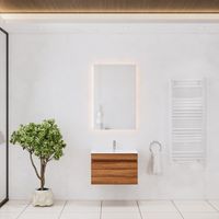 Badkamermeubelset Gliss Design Anelius 70cm Sonama Brown (Keuze uit wastafel, kraangaten & spiegel)