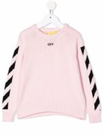 Off-White Kids pull Off Stamp à col ras du cou - Rose - thumbnail