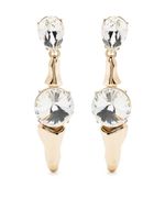 AREA boucles d'oreilles Bone Drop à ornements en cristal