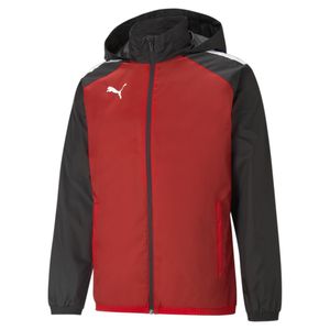 PUMA teamLIGA All Weather Jacket Rood Zwart