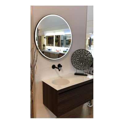Badkamerspiegel Hipp Design SPV13000BL | 80 cm | Rond | Indirecte LED verlichting | Touch button | Met spiegelverwarming