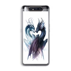 Yin Yang Dragons: Samsung Galaxy A80 Transparant Hoesje