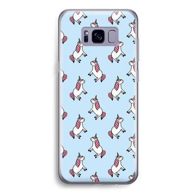 Eenhoorns overal: Samsung Galaxy S8 Transparant Hoesje