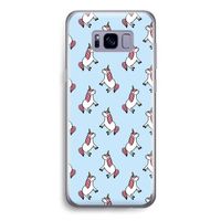 Eenhoorns overal: Samsung Galaxy S8 Transparant Hoesje