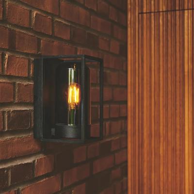 Nordlux Zwarte buitenlampGriffin met smoke venster - 2218131047