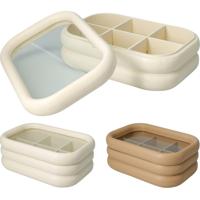 Theedoos hout afgerond 23x15cm