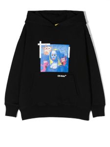 Off-White Kids hoodie en coton à imprimé graphique - Noir