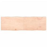 Tafelblad natuurlijke rand 160x50x4 cm massief eikenhout