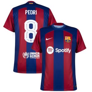FC Barcelona Shirt Thuis 2023-2024 + Pedri 8 (Cup Style)