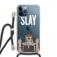 Slay All Day: iPhone 12 Pro Transparant Hoesje met koord