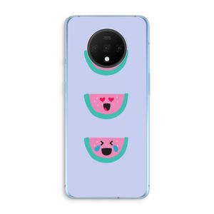 Smiley watermeloen: OnePlus 7T Transparant Hoesje