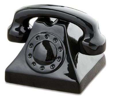 Balvi spaarpot Ring Ring 13 x 16,5 cm keramiek zwart