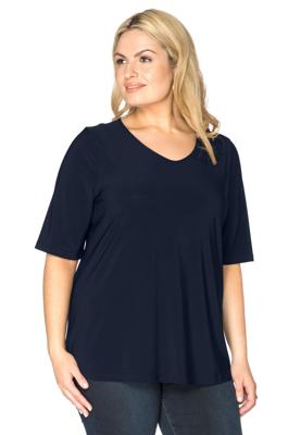 Yoek T-shirt v-hals relax fit | Blauw | Maat 54/56