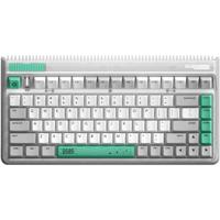 Iqunix OG80 Wormhole Wireless Mechanical Keyboard, gaming toetsenbord (Grijs/groen, US lay-out, Cherry MX Brown, RGB leds, 80% (TKL), Hot-swappable, PBT, 2.4GHz | Bluetooth 5.1 | USB-C)