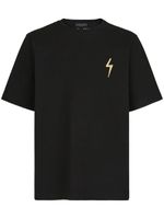 Giuseppe Zanotti t-shirt à logo brodé - Noir - thumbnail