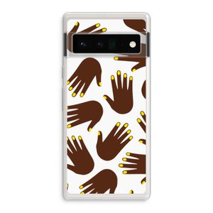 Hands dark: Google Pixel 6 Pro Transparant Hoesje