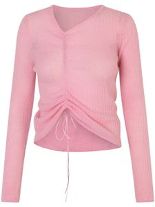 Cecilie Bahnsen cardigan Ussi à fronces - Rose