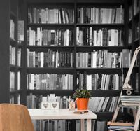 Bedrijfsfotobehang Vintage bibliotheek en boeken Bedrijfsfotobehang Vintage bibliotheek en boeken