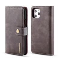 Dg. MING Crazy Horse textuur Flip afneembare magnetische lederen draagtas met houder & kaartsleuven & portemonnee voor iPhone 11 Pro (grijs)
