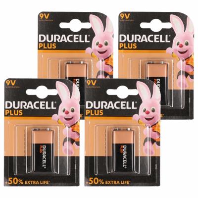 Duracell batterij - 4x - 9 volt blok - batterijen - high energy / 9V blokken