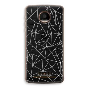 Geometrische lijnen wit: Motorola Moto Z Force Transparant Hoesje