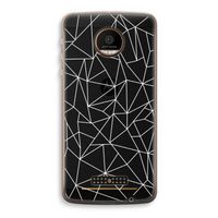 Geometrische lijnen wit: Motorola Moto Z Force Transparant Hoesje