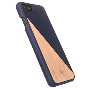 Woodcessories EcoSplit mobiele telefoon behuizingen 14,7 cm (5.8") Hoes Blauw, Esdoornkleur