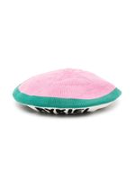 SONIA RYKIEL ENFANT beret en maille à logo brodé - Rose