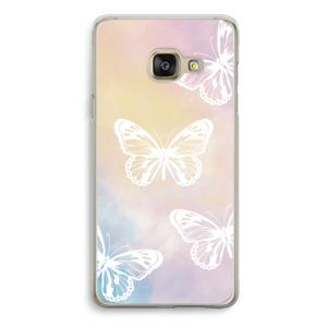 White butterfly: Samsung Galaxy A3 (2016) Transparant Hoesje