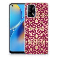 Siliconen Hoesje OPPO A74 4G Barok Pink - thumbnail