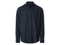 Esmara Men Flanellen heren overhemd (Marineblauw, XL)