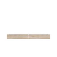 Leen Bakker - Opberglades Evi - Eikenkleur (2 Stuks) - Spaanplaat - Beige - 50.7x99.3x22.2 Cm